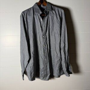 Polo Ralph Lauren Curham Classic Fit Mens XXL Blue White Houndstooth Button Down